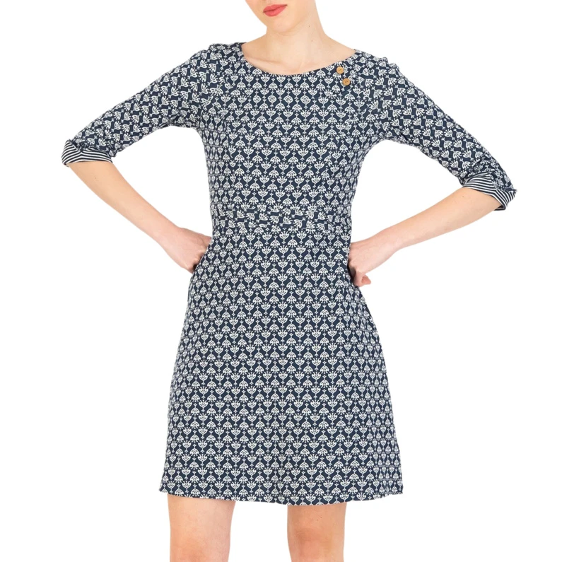 Blutsgeschwister Dames Mod A Hula Button Jurk 2 Blutsgeschwister Dames Mod A Hula Button Jurk - Afbeelding 2