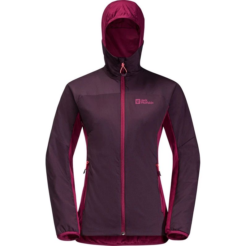 Jack Wolfskin Dames Alpspitze Ins Hoodie Jas 2 Jack Wolfskin Dames Alpspitze Ins Hoodie Jas - Afbeelding 2